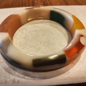 Multicolor Resin Bangle Bracelet